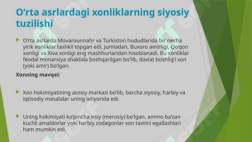 O'rta Osiya xonliklari davlat boshqaruvi 3