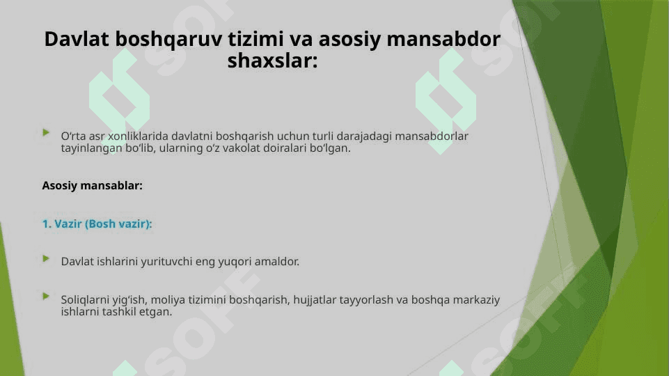 O'rta Osiya xonliklari davlat boshqaruvi 7