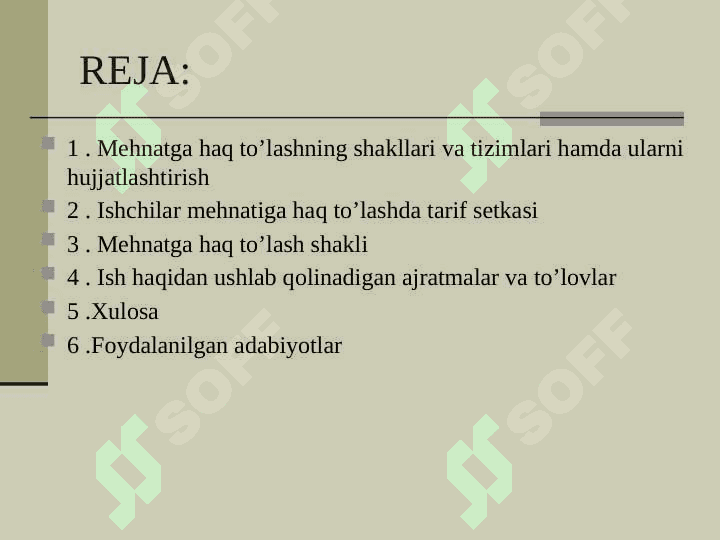 Ish xaqini tashkil etish shakillari va tizimlari 2