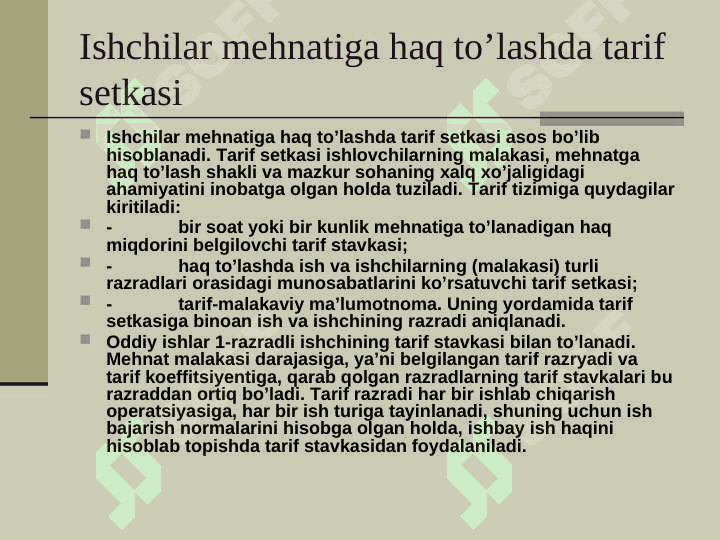 Ish xaqini tashkil etish shakillari va tizimlari 4