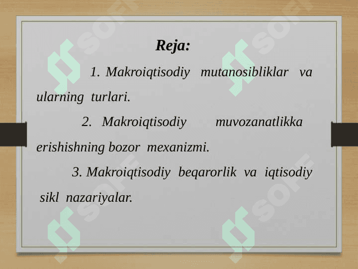 Milliy iqtisodiyotning muvoznati va nisbatlari 2
