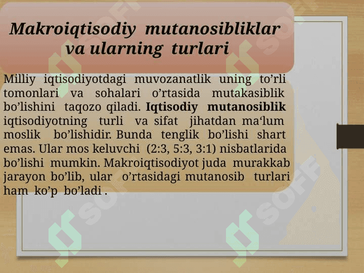 Milliy iqtisodiyotning muvoznati va nisbatlari 3