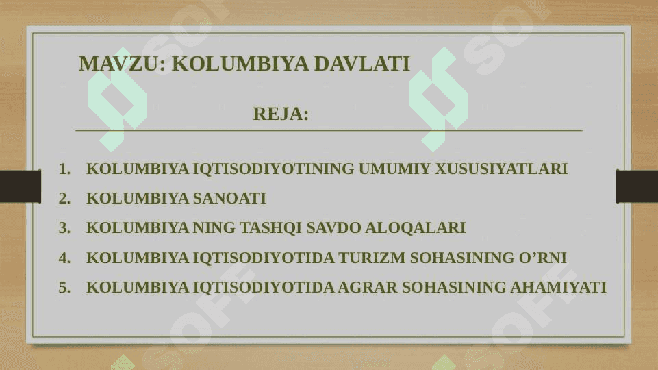 KOLUMBIYA DAVLATI 2