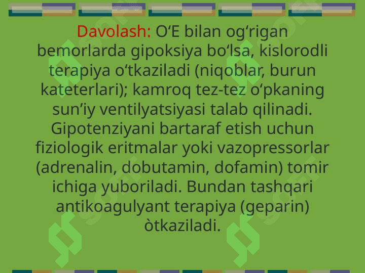 Õpka arteriyasi tromboemboliyasi. Õpka yuragi. Nafas yetishmovchiligi.Õpka arteriyasi tromboemboliyasi. Õpka yuragi. Nafas yetishmovchiligi. 7