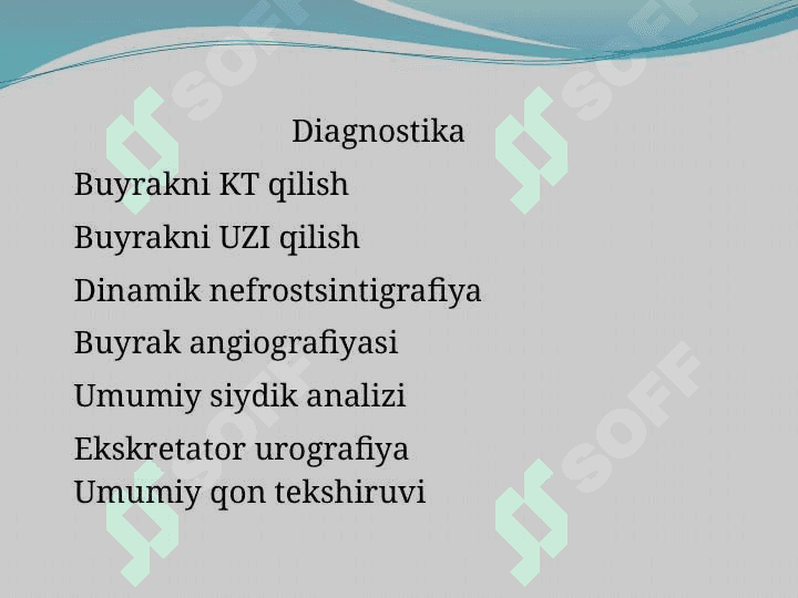 Buyrak kasalliklarida zamonaviy tekshirish usullari 2
