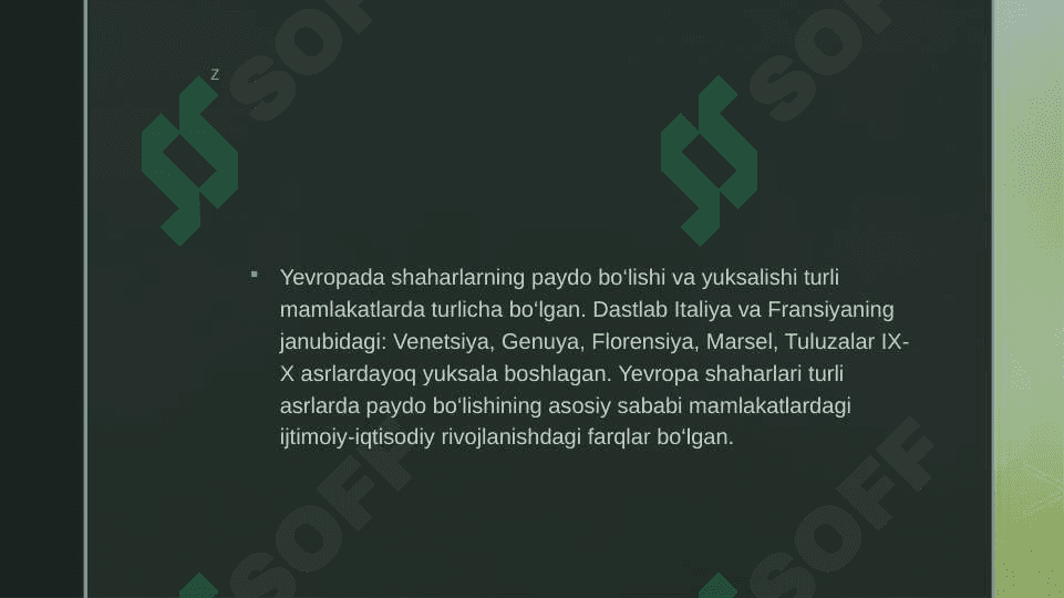 Ôrta asr shaharlarining vujudga kelishi 3