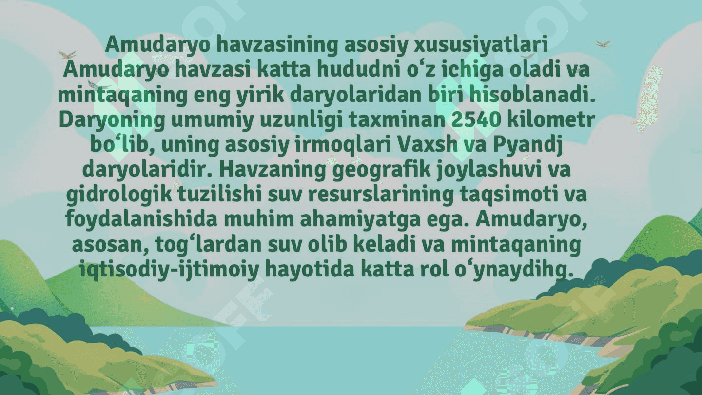 Amudaryo havzaning umumiy ta'rifi 4