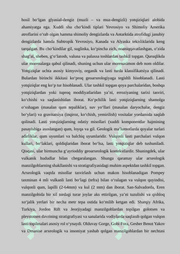 Yotqiziqlarning turlari va tarkibi - Ётқизиқларнинг турлари ва таркиби 8
