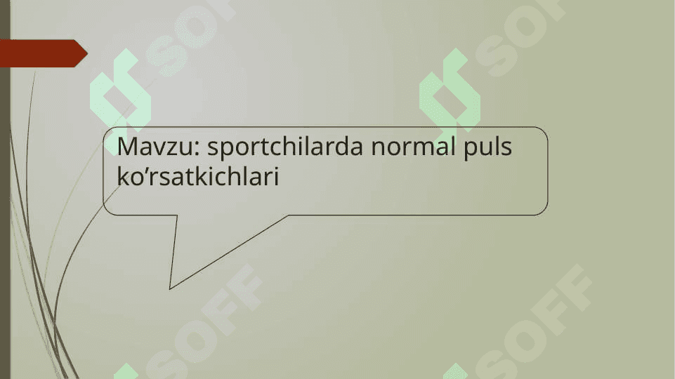 Sportchilarda normal puls koʻrsatkichlari 2