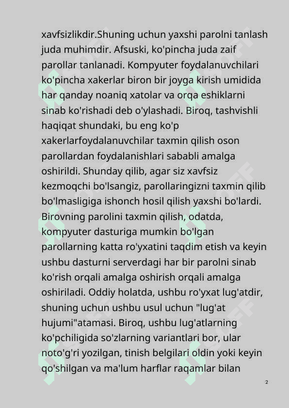 Parollarni boshqarish tizimlari (masalan, LastPast)
va ulardan foydalanish 3