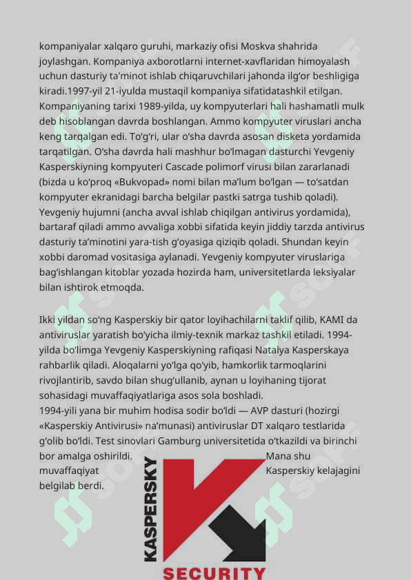 Kaspersky antivirus vositasi va undan foydalanish. 3