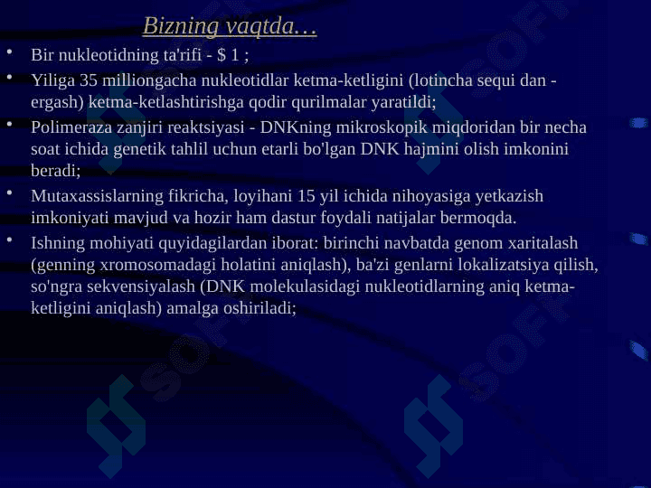 Tibbiyot genetikasi sohasidagi muammolar va yutuqlar 7
