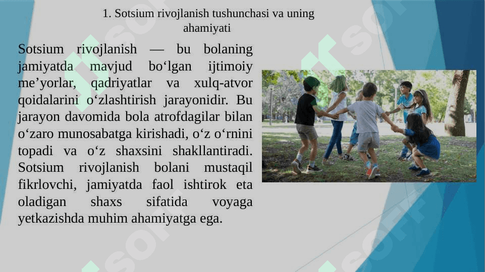 Bolaning sotsiumda rivojlanishi 2