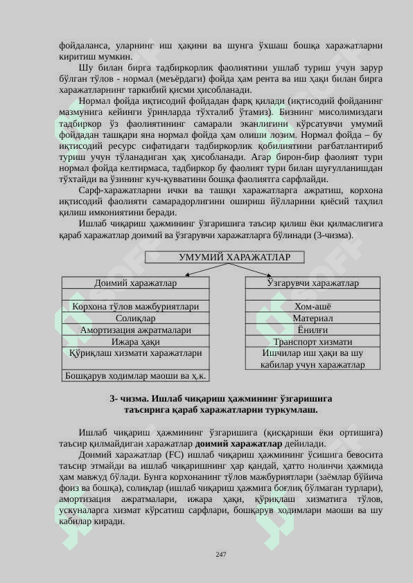 КОРХОНА (ФИРМА) ХАРАЖАТЛАРИ ВА  ФОЙДАСИ 5