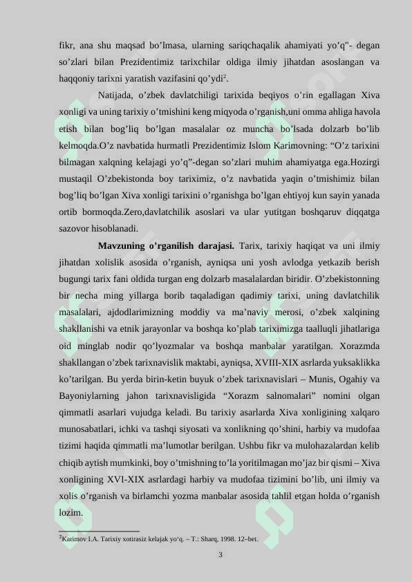 O’zbek davlatchiligi tarixida Xiva xonligining tutgan o’rni va ahamiyati 3