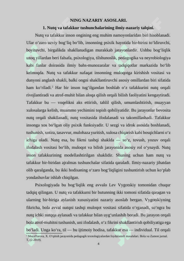 Nutq va taffakurning oʻzaro bogʻliqligi 4