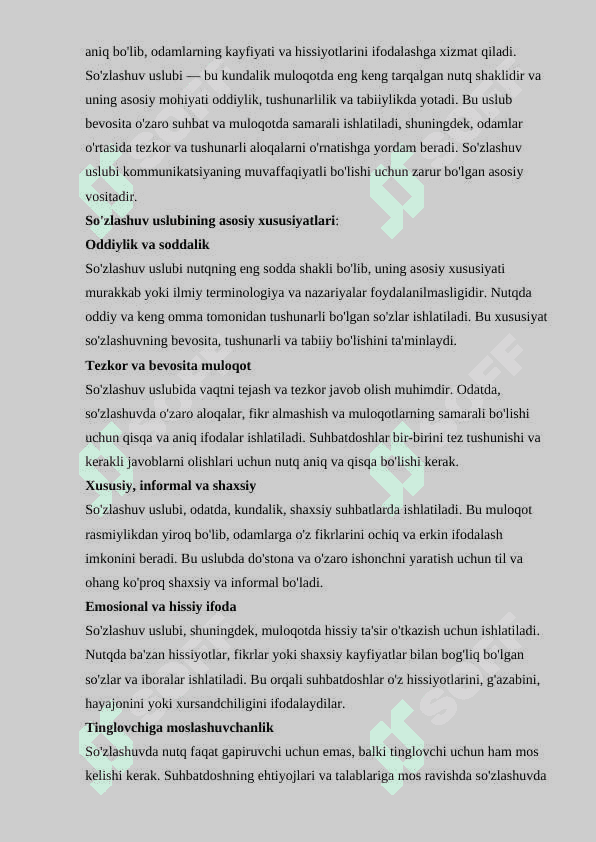 Nutq uslublari. So'zlashuv uslub 3