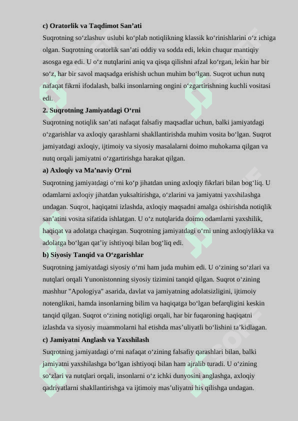 Suqrotning notiqlik san'ati haqidagi qarashlari 5