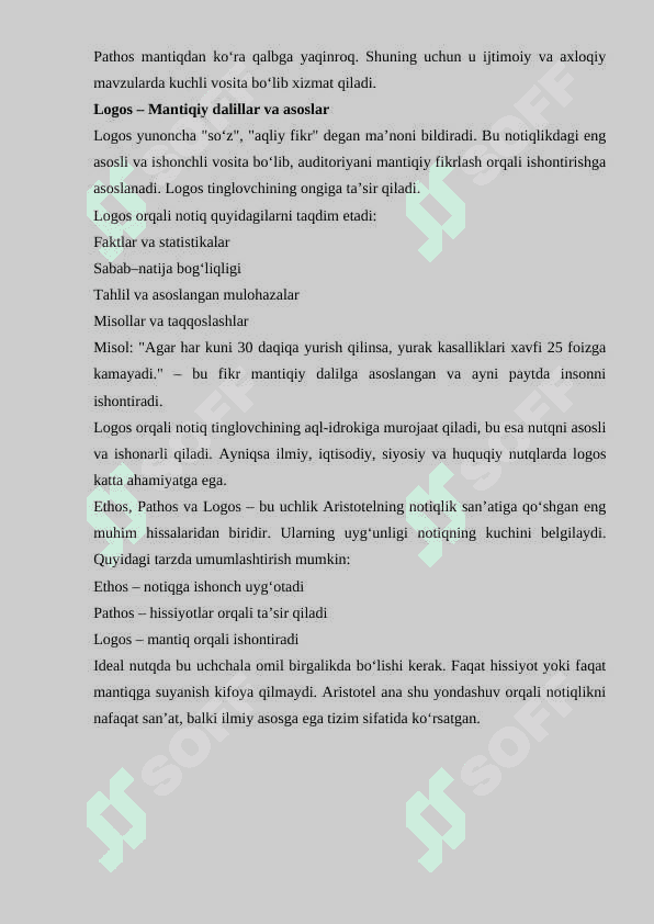 Aristotelning notiqlik san'ati haqidagi qarashlari 8