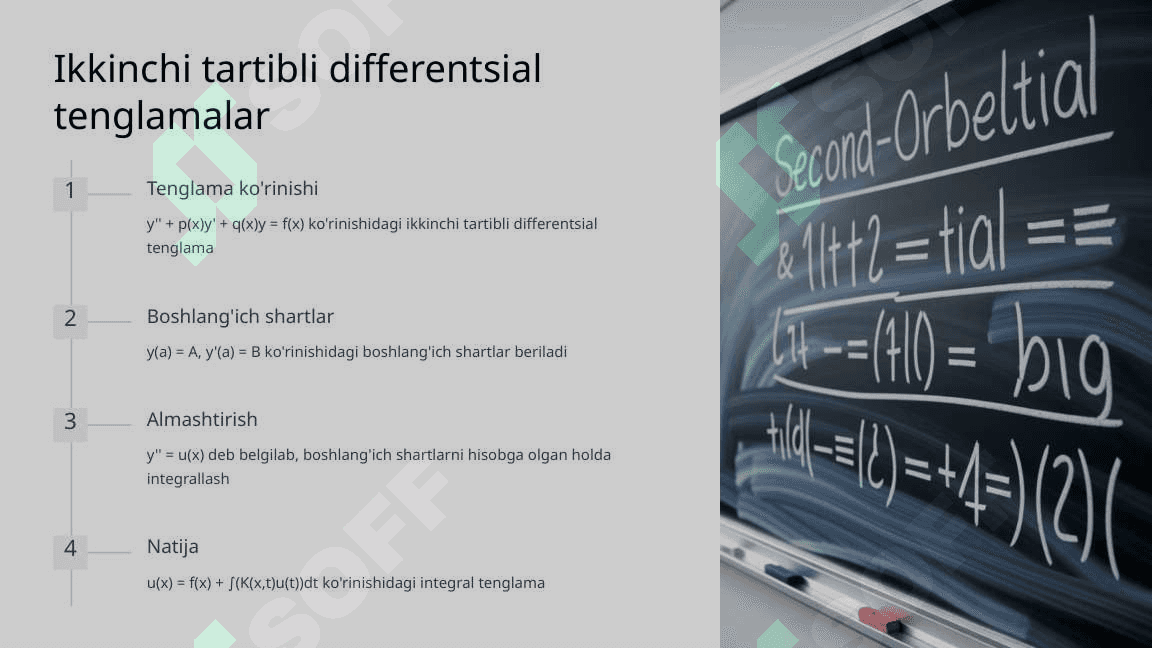 Oddiy differentsial tenglamalar  bilan integral tenglama  orasidagi boglanishlar 2 4