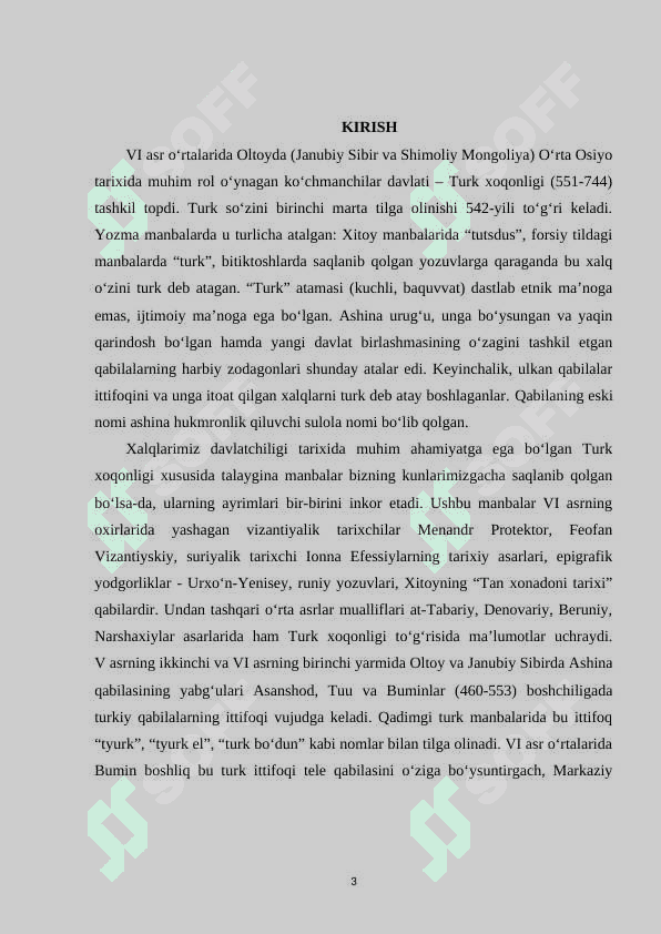 TURK XOQONLIGI 3