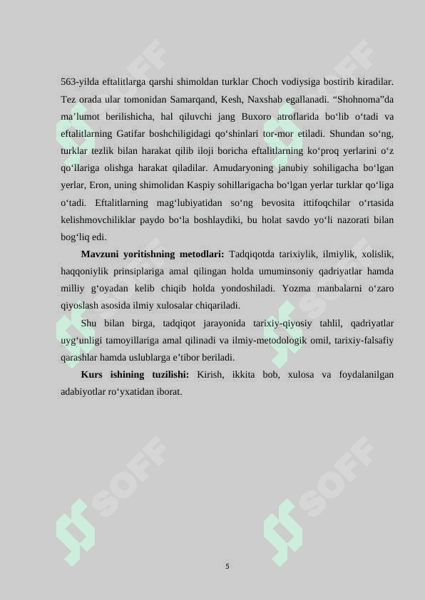 TURK XOQONLIGI 5