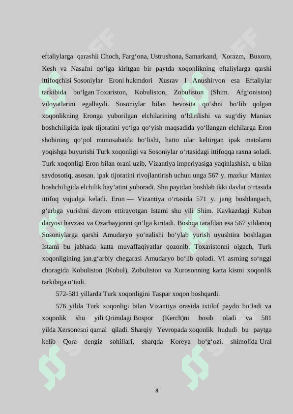 TURK XOQONLIGI 8