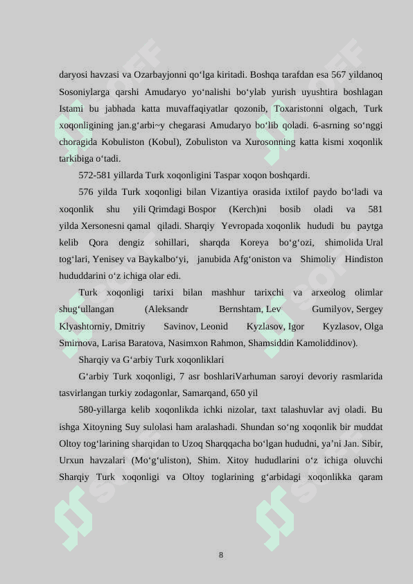 Turk xoqonligining hududi va aholisi etnik tarkibi 8