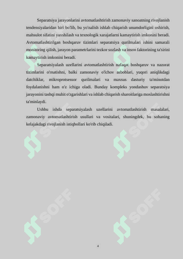 SEPARATSIYALASH UZELLARINI AVTOMATLASHTIRISH 3