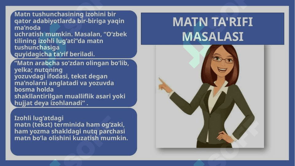Matn ta'rifi masalasi 2