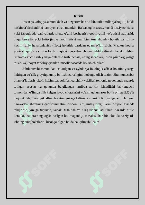 Kuchli ruhiy hayajonlanish holatida qasddan odam o‘ldirish jinoyatining nazariy va amaliy xususiyatlari. 3