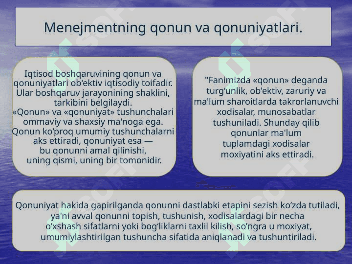 Menejment qonunlari va tamoyillari 3