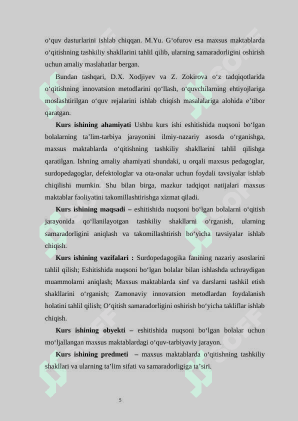 Eshitishida nuqsoni bo‘lgan bolalar maktabida o‘qitishning tashkiliy shakllari 5