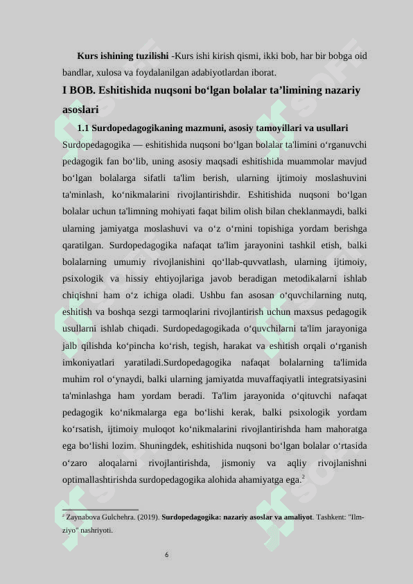 Eshitishida nuqsoni bo‘lgan bolalar maktabida o‘qitishning tashkiliy shakllari 6