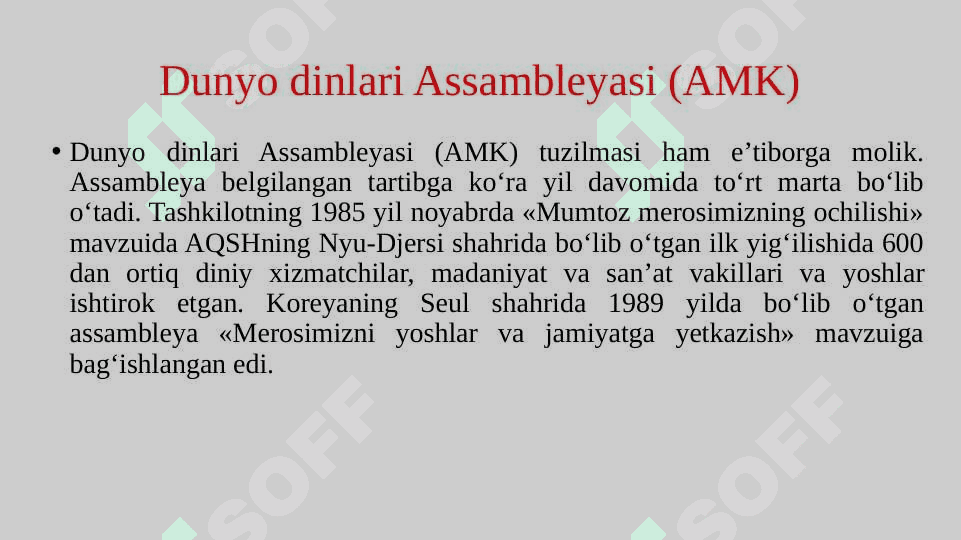 O'zbekistonda faoliyat yuritayotgan diniy tashkilotlar 6