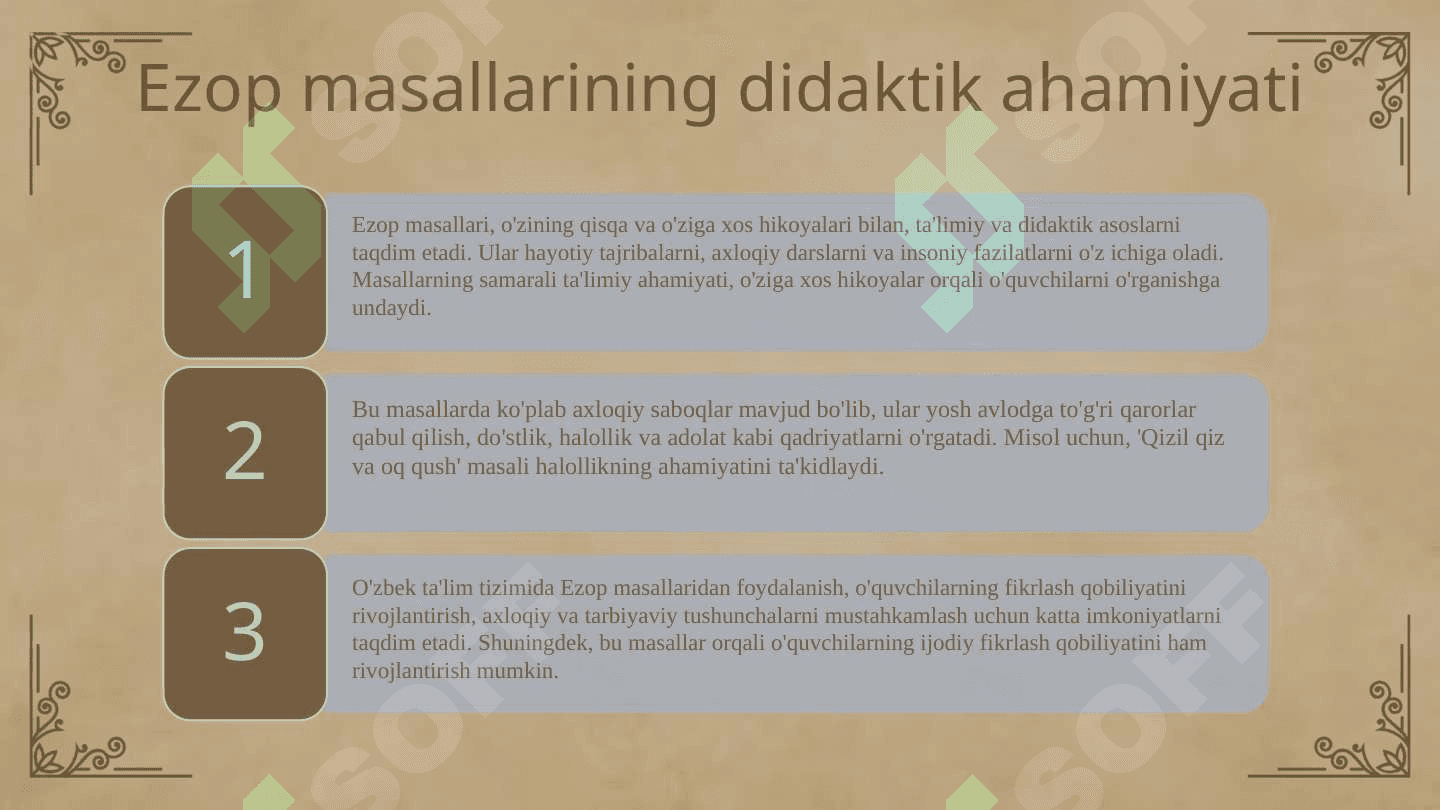 Ezop masallarida didaktika 3