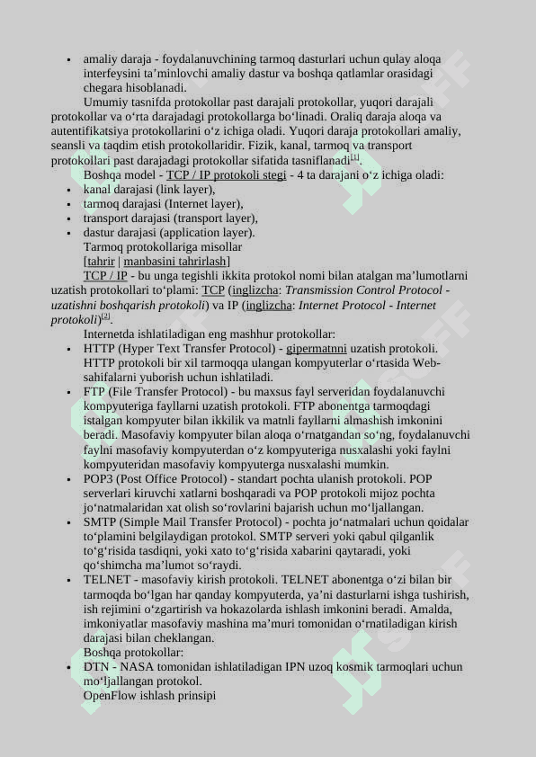 Mavzu: OpenFlow protokoli va SDN tarmoq boshqaruvi. 8