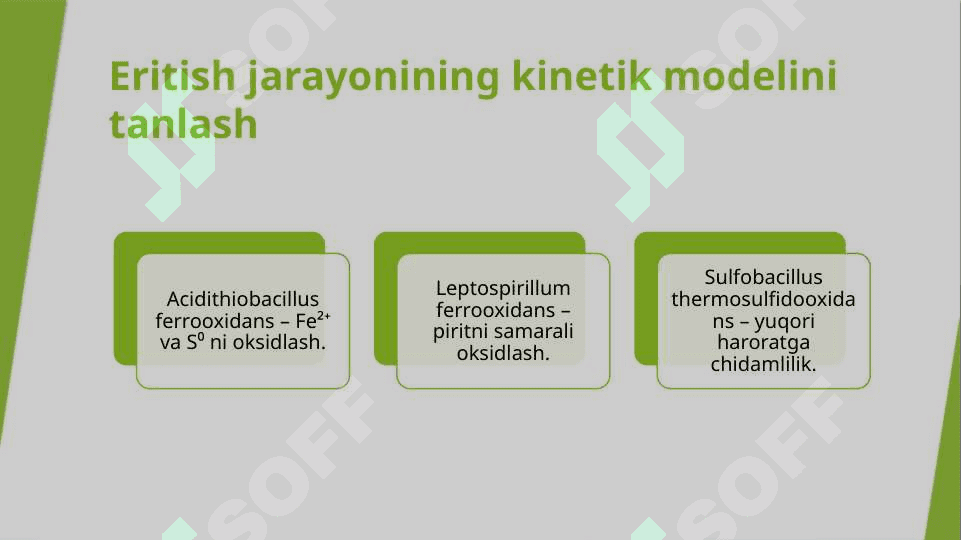 Tanlab eritish  dastgohlarini hisoblash uchun kinetik qonuniyatlarni qo'llash 3