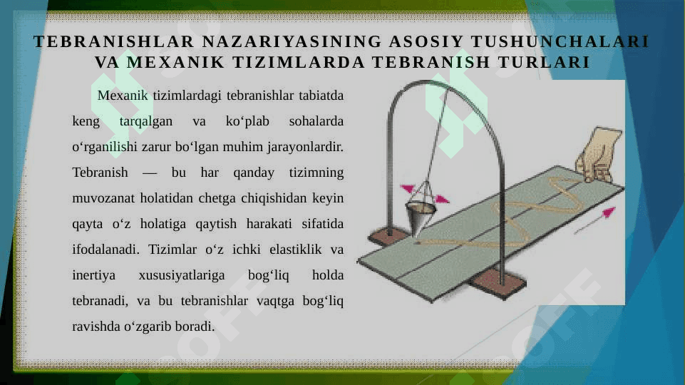 Mexanik tizimlardagi tebranishlar tahlilda Furye qatorlarining qoʻllanilishi 3