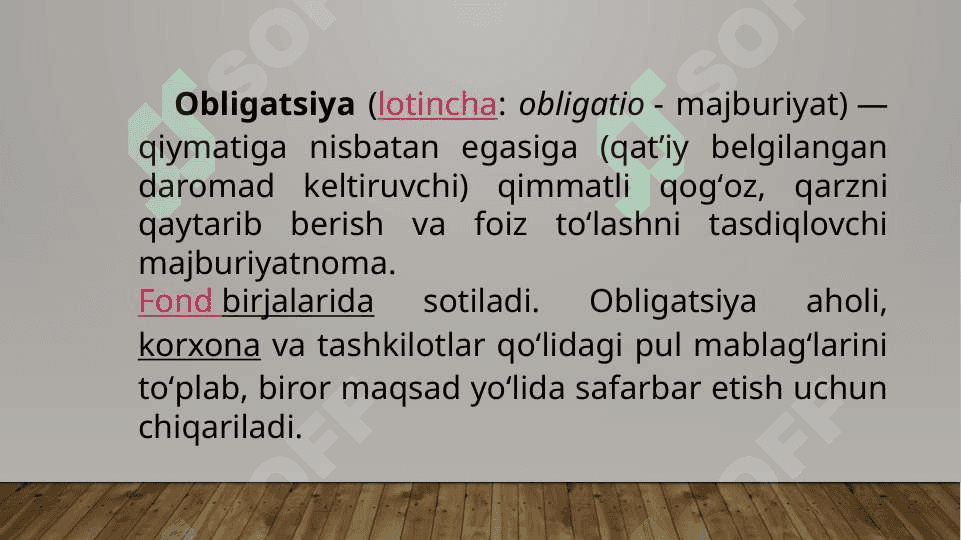 Obligatsiyalar bozori 2