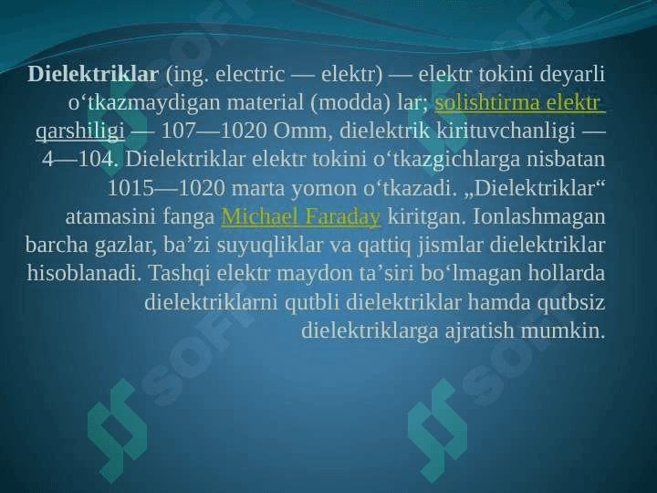 Dielektrlar  va  uning turlari 2