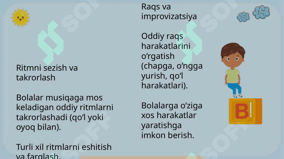 Bolalarni ritmik harakatlarga o'rgatish 5