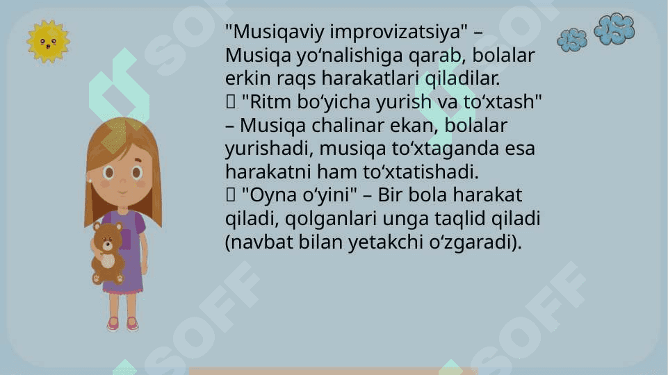 Bolalarni ritmik harakatlarga o'rgatish 8
