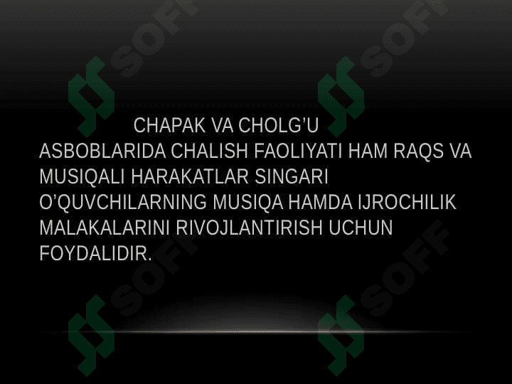 MUSIQA ASBOBLARINI TANLASHGA                                      O’RGANISH 5