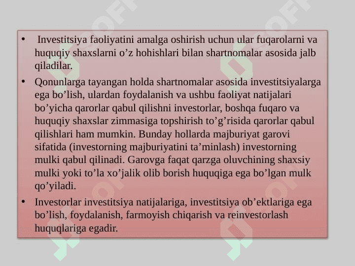 Investitsiya faoliyati va investitsiya siyosati 7