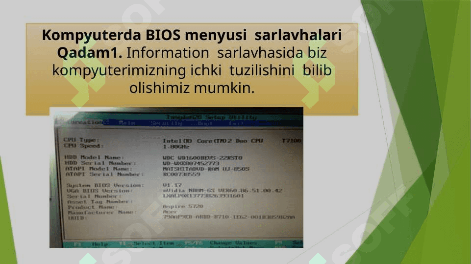 Kompyuterda BIOS menyusi sarlavhalari 2