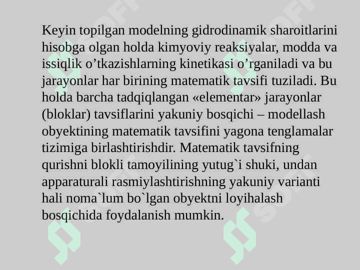 TEXNOLOGIK JARAYONLARNI MODELLASHTIRISH VA OPTIMALLASHTIRISH 4