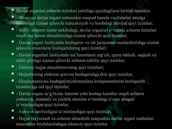 Axborot tizimlari va axborot texnologiyalari 6