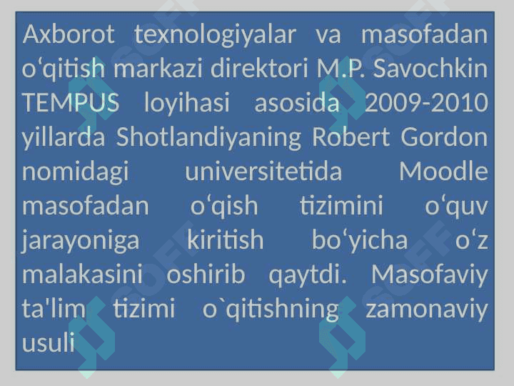 Axborot texnologiyalari va masofadan o'qitish markazi 4