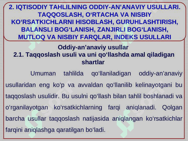 IQTISODIY TAHLILNING METODI VA USULLARI pptx 8